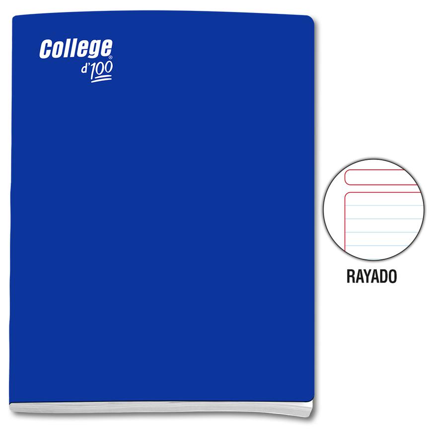 Cuaderno Deluxe Rayado COLLEGE Azul 100 Hojas Tailoy Pe