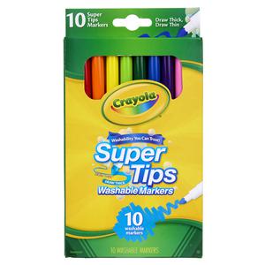 Plumon Crayola X 10 Supertips Delgados Lavables