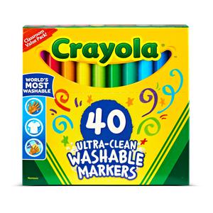 Plumon Crayola X 40 Grueso Lavable