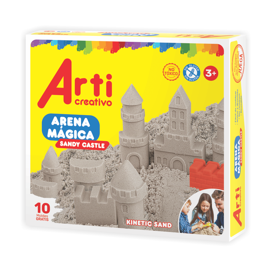 Paquete De Arena Mágica De Colores (1 Kg) + Moldes Gratis
