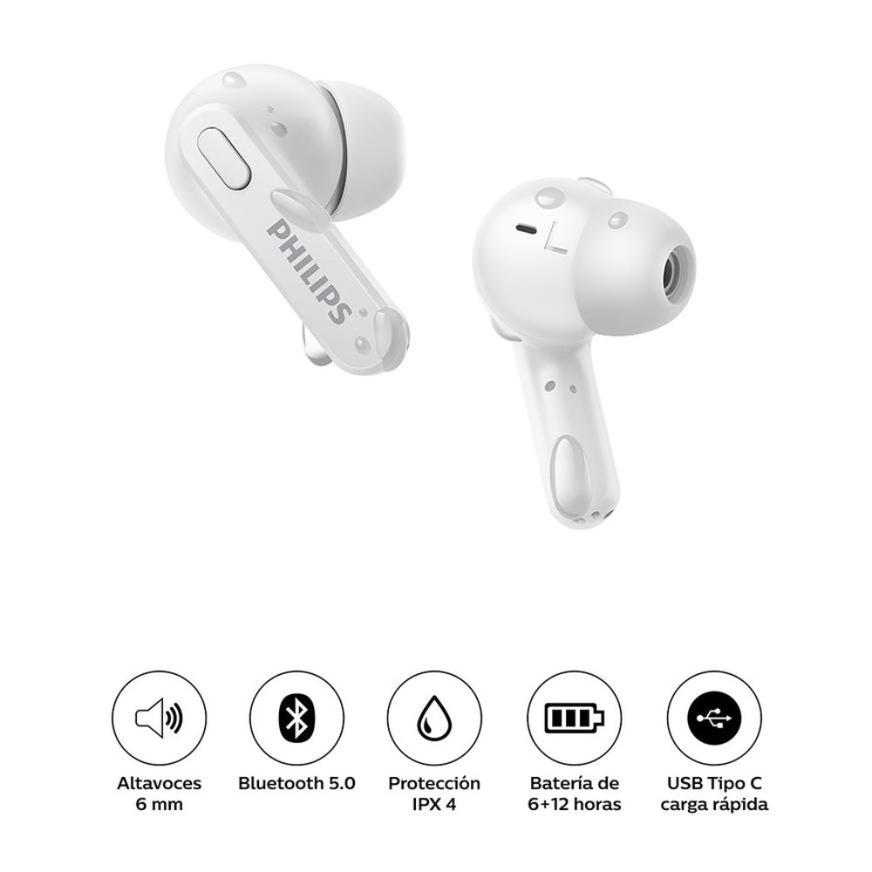 Audífonos Inalámbrico PHILIPS Tat2206wt Blanco|