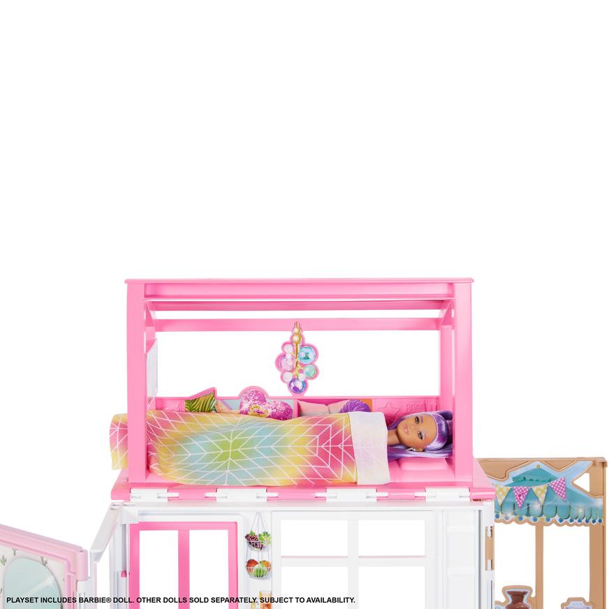 Casa glam barbie fab life de 2 pisos con muñeca online