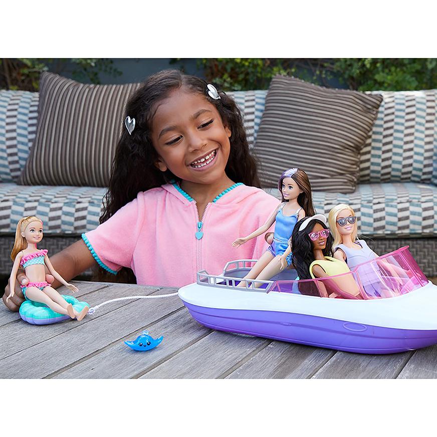 Barbie Muñeca Sirena Bote Con Muñecas