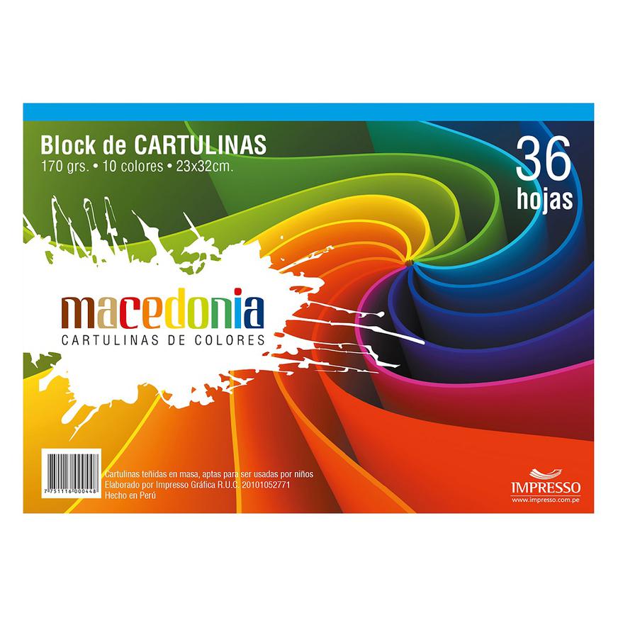 Block Cartulina MACEDONIA Negro 170g 23 x 33cm 20 Hojas