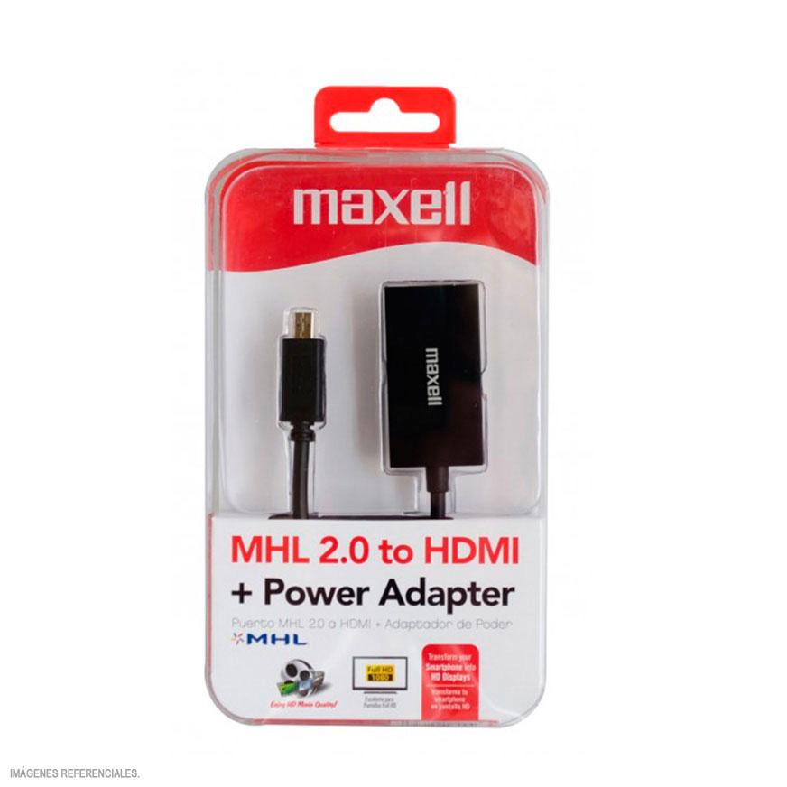 Maxell Latinoamérica  ADAPTADOR MHL 2.0 a HDMI + Power