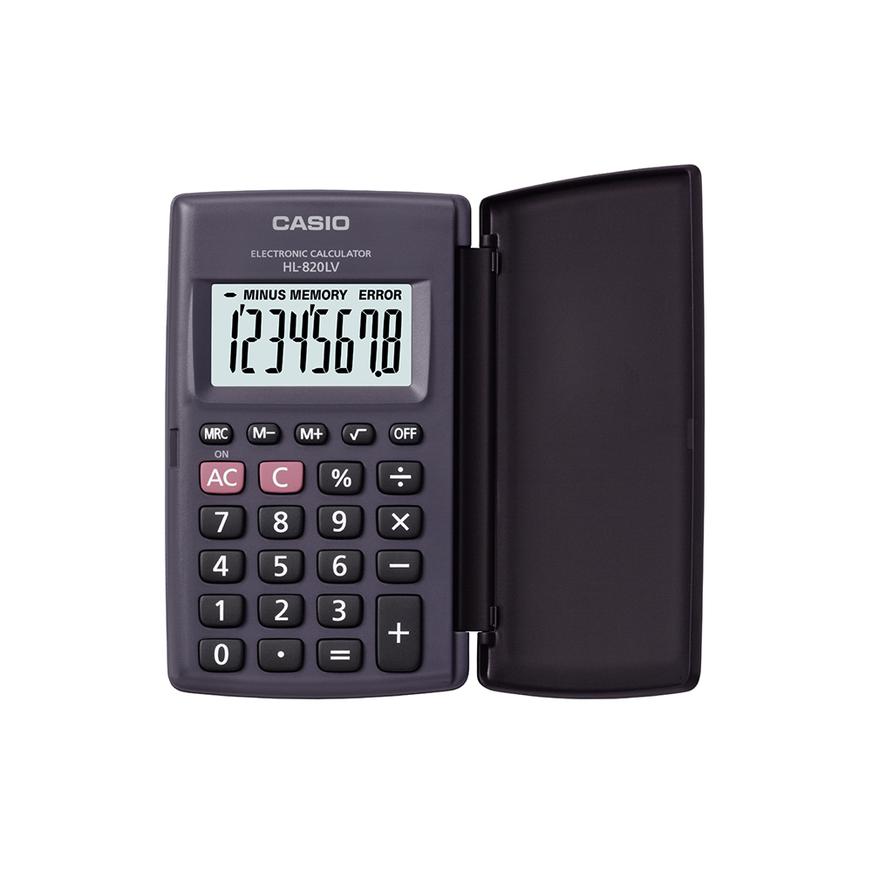 Calculadora 8 Digitos Hl 820Lv Con Tapa