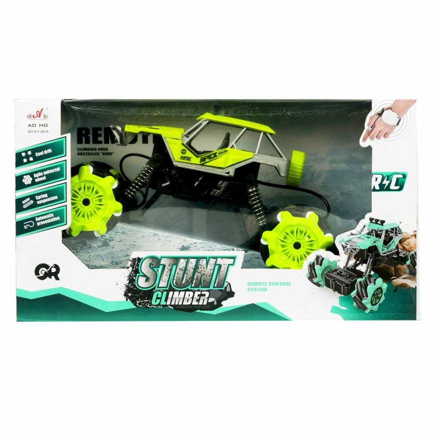 Carro A Control Remoto 1:12 C/ Reloj Verde