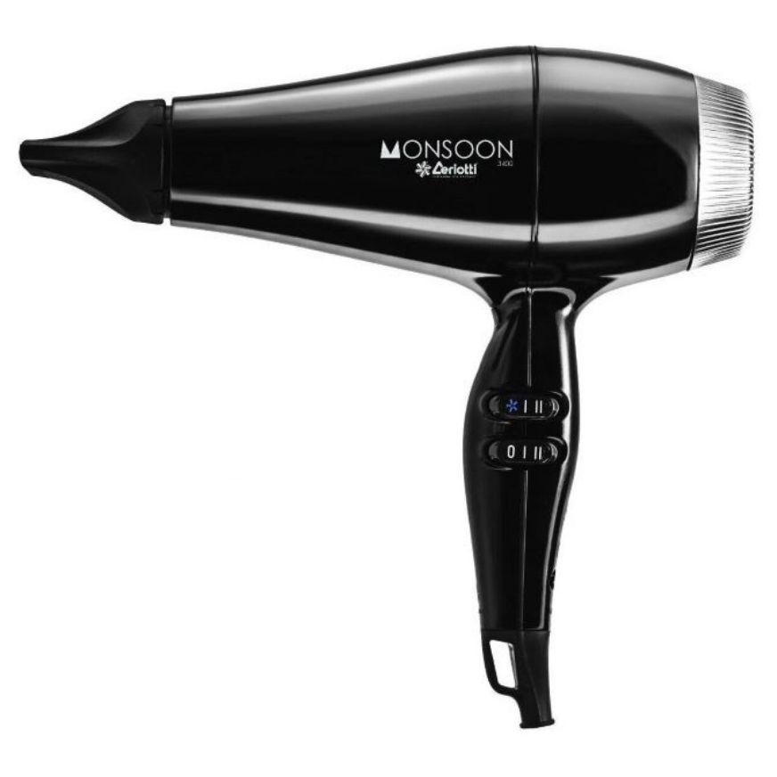 Secadora Profesional Monsoon 3400 Negro Ceriotti