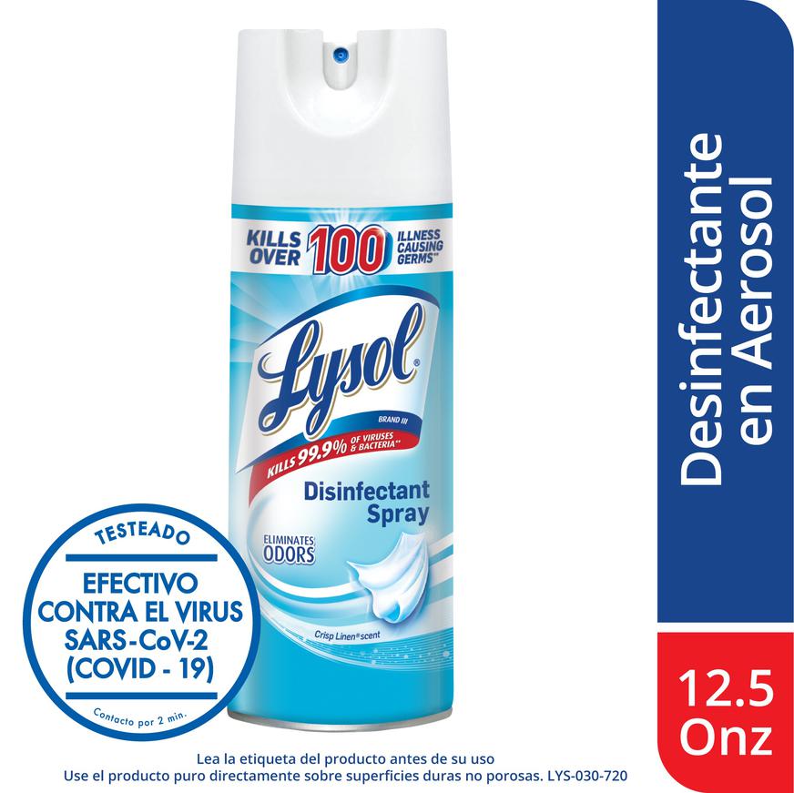 Desinfectante En Spray Lysol Crisp Linen X360Gr
