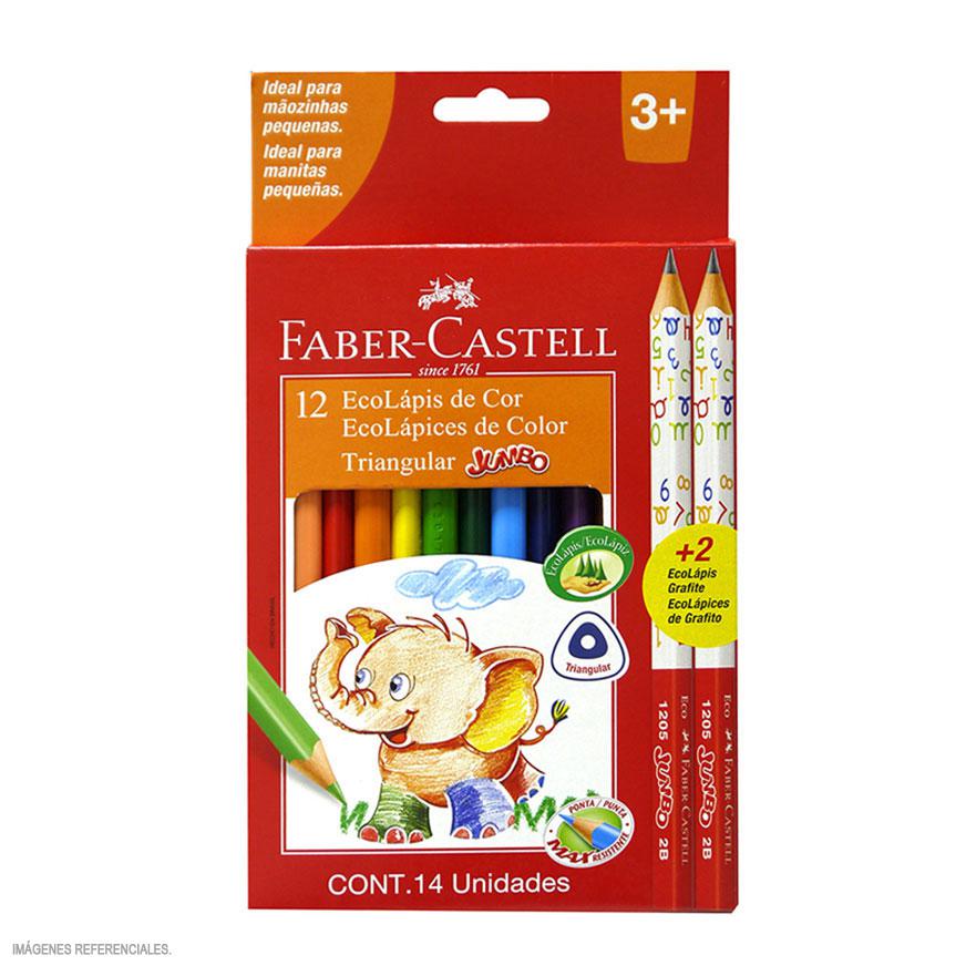 Lapices Colores 12 + 3 Caras Y Colores Faber-castell