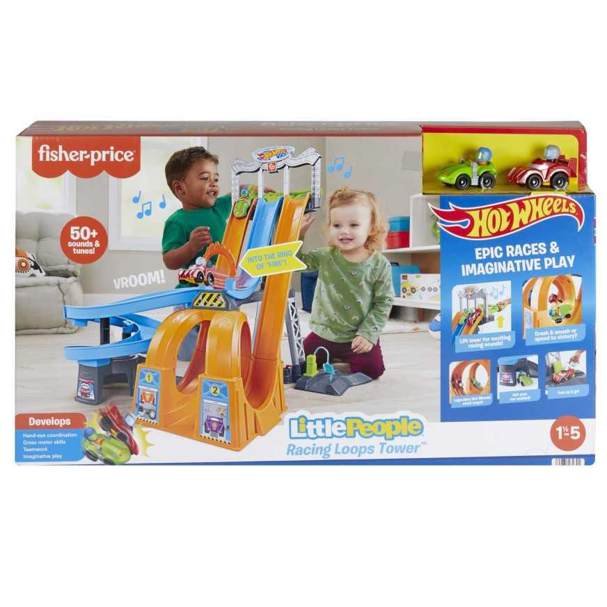 Fisher Price Little People Gran Pista De Carreras De Hot Wheels