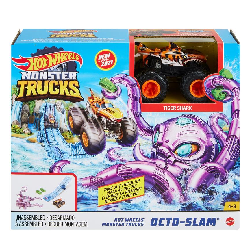 Hot Wheels Monster Trucks Amenaza Del Pulpo Destructor