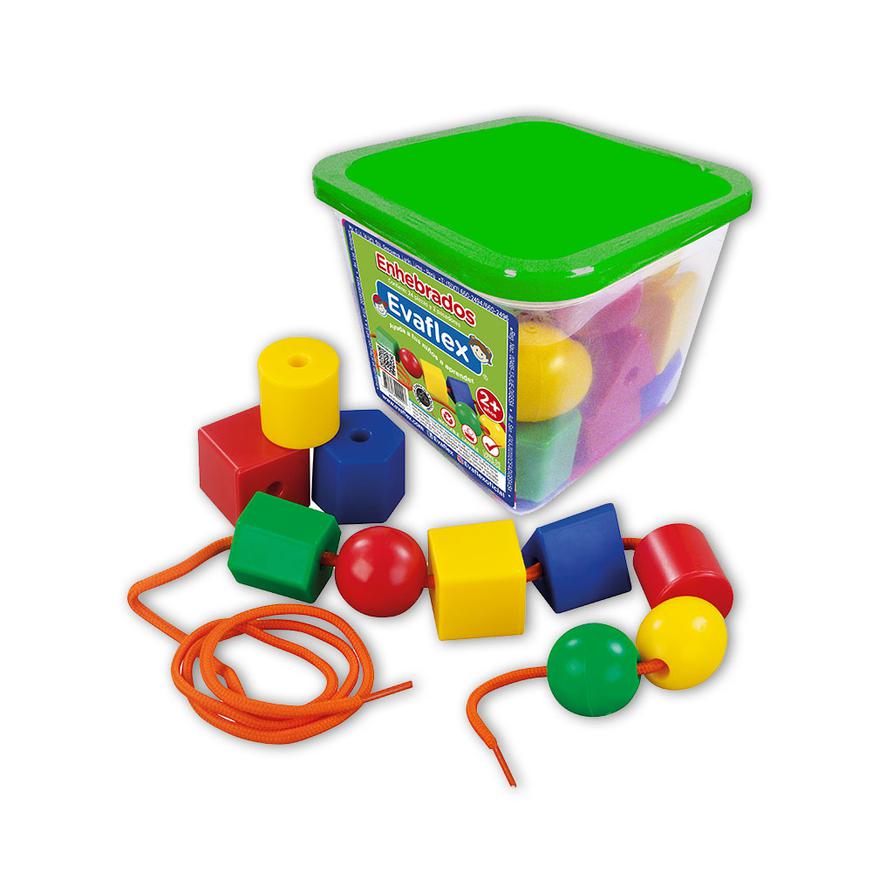 Juego Didáctico Evaflex Enhebrado Plástico x 24 piezas Tai Loy