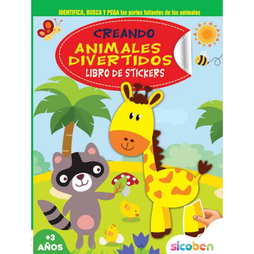 Libro Libro Infantil De Stickers Y Colorear Sicoben - Caritas De Animales  De - Buscalibre