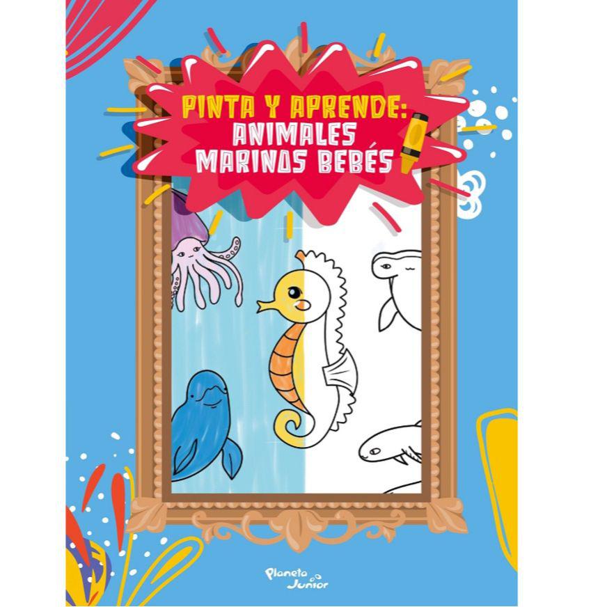 Libro para Colorear con Acuarelas Animales del Mar