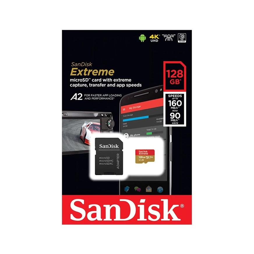 MEMORIA MICROSD CON ADAPTADOR 128GB SanDisk SDSQXAA