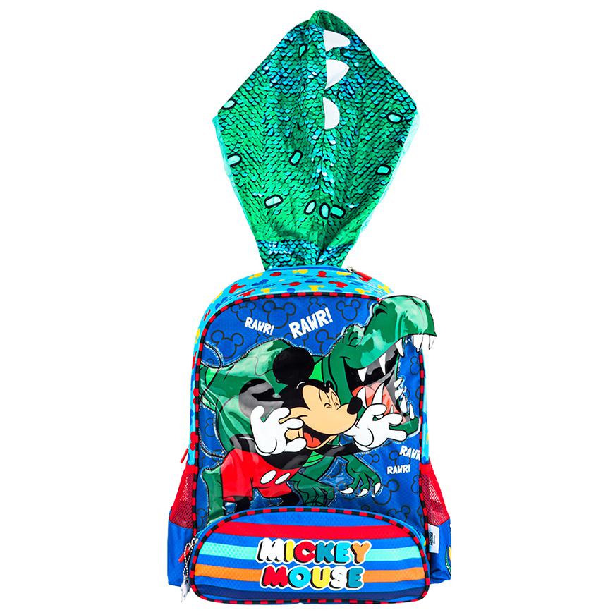 Mochila ARTESCO Mickey Mouse Dino Con Capucha