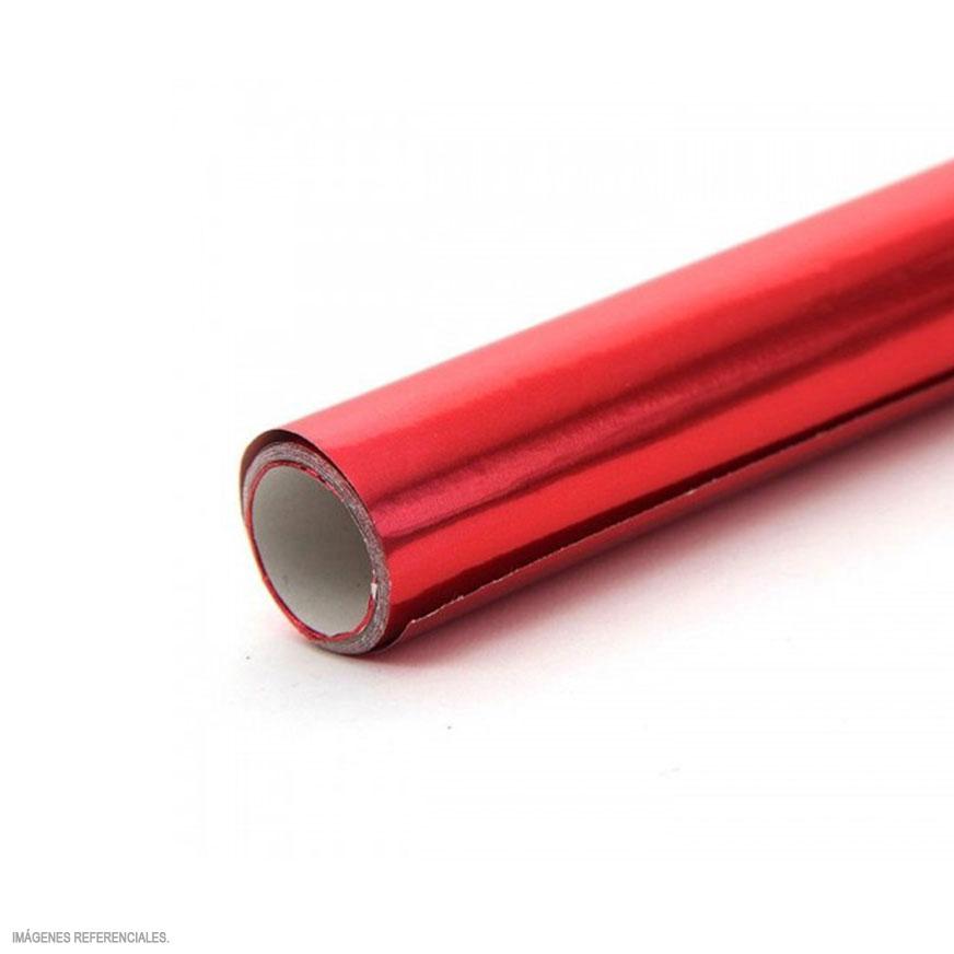 PAPEL OROPEL PLATINA ROJO X UND