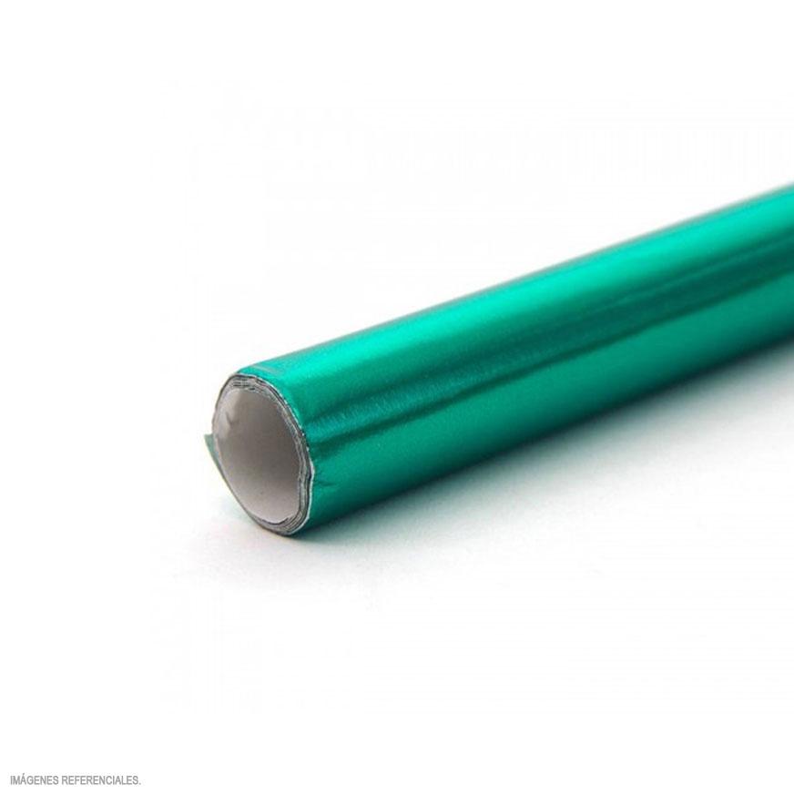 PAPEL OROPEL PLATINA VERDE X UND