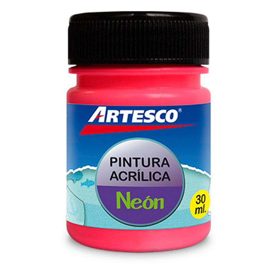 Detectable Reafirmar Palacio de los niños Pintura Acril Mate Neon 30Ml Rosa Artesc