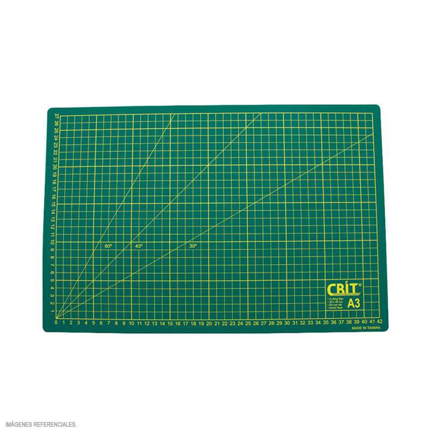 Color Verde 45 x 30cm QILZO® Tabla de Corte A3 Doble Cara Plancha de Corte 3 capas para Costura y Manualidades Base de Corte para Patchwork Cutting Mat 