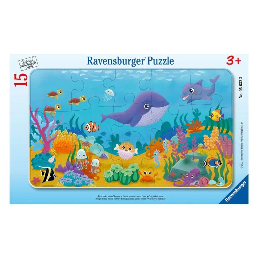 Rompecabezas RAVENSBURGER 15 Piezas Animales En El Mar tailoy .pe