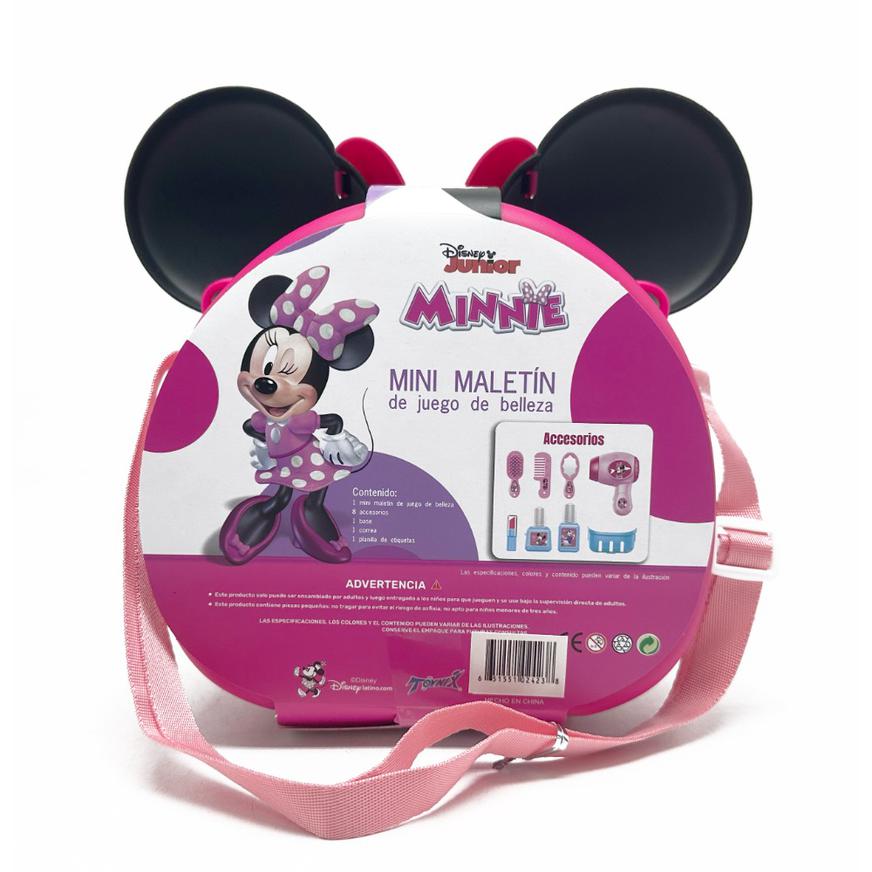 Set De Maquillaje Minnie De 3 Pisos – 6 Sombras, 12 Brillos De Labios Y 3 Pinceles, Para Niñas A Partir De 5 Años