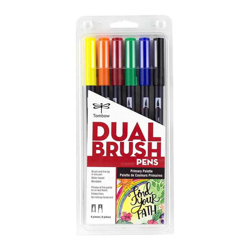 Rotuladores Tombow Dual Brush Caja de 18 Colores Primarios - Lettering