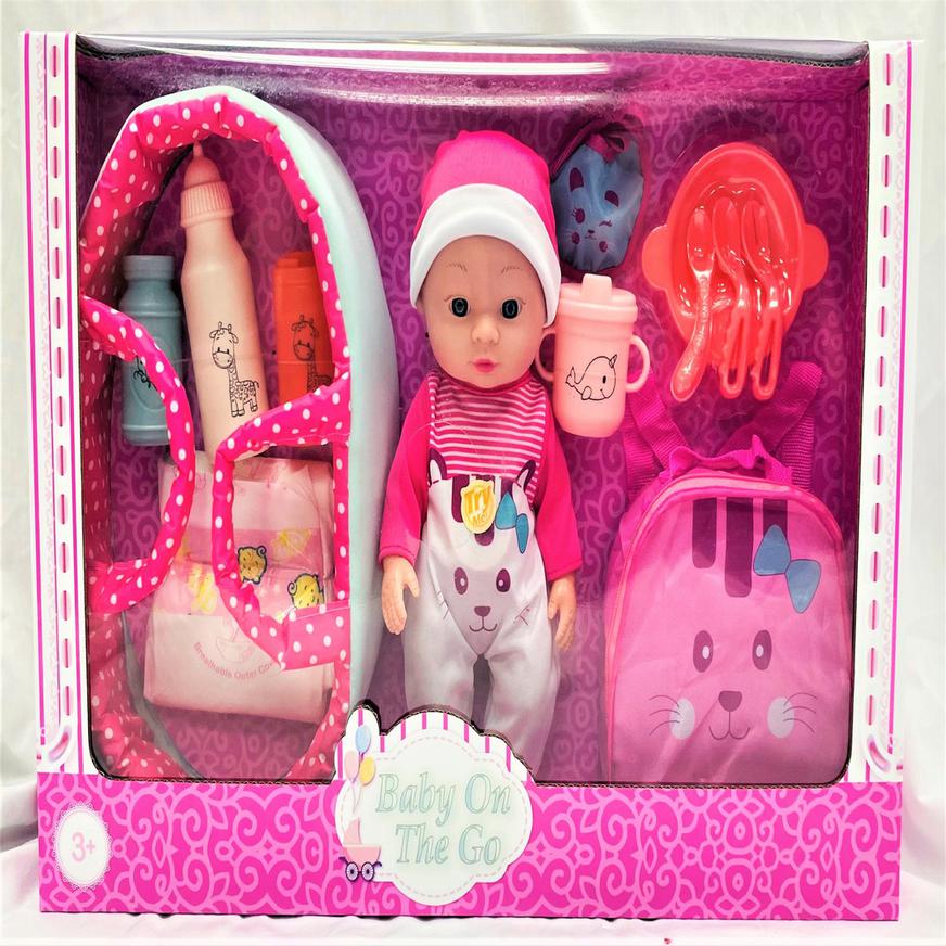 Toinsa - Muñeco bebé con sonido y accesorios de ropa surtidos, juguete  muñeca baby con vestidos, dimensiones aproximadas 35 x 26