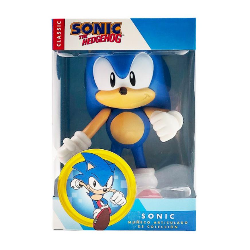 Figura Sonic The Hedgehog Clásico Con Accesorio Monitor
