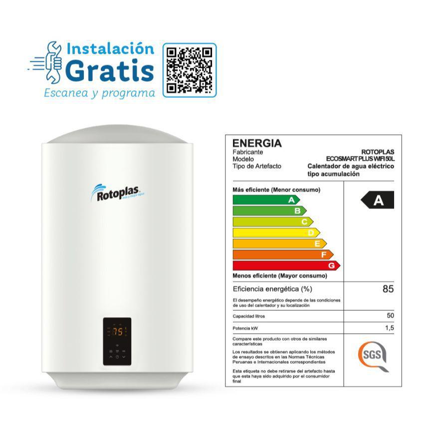 Terma De Acumulación Rotoplas Ecosmart Wifi 50l